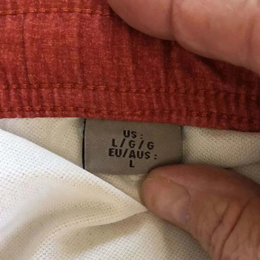 Quiksilver Waterman Collection Swim Trunks Size L GUC Burnt Orange